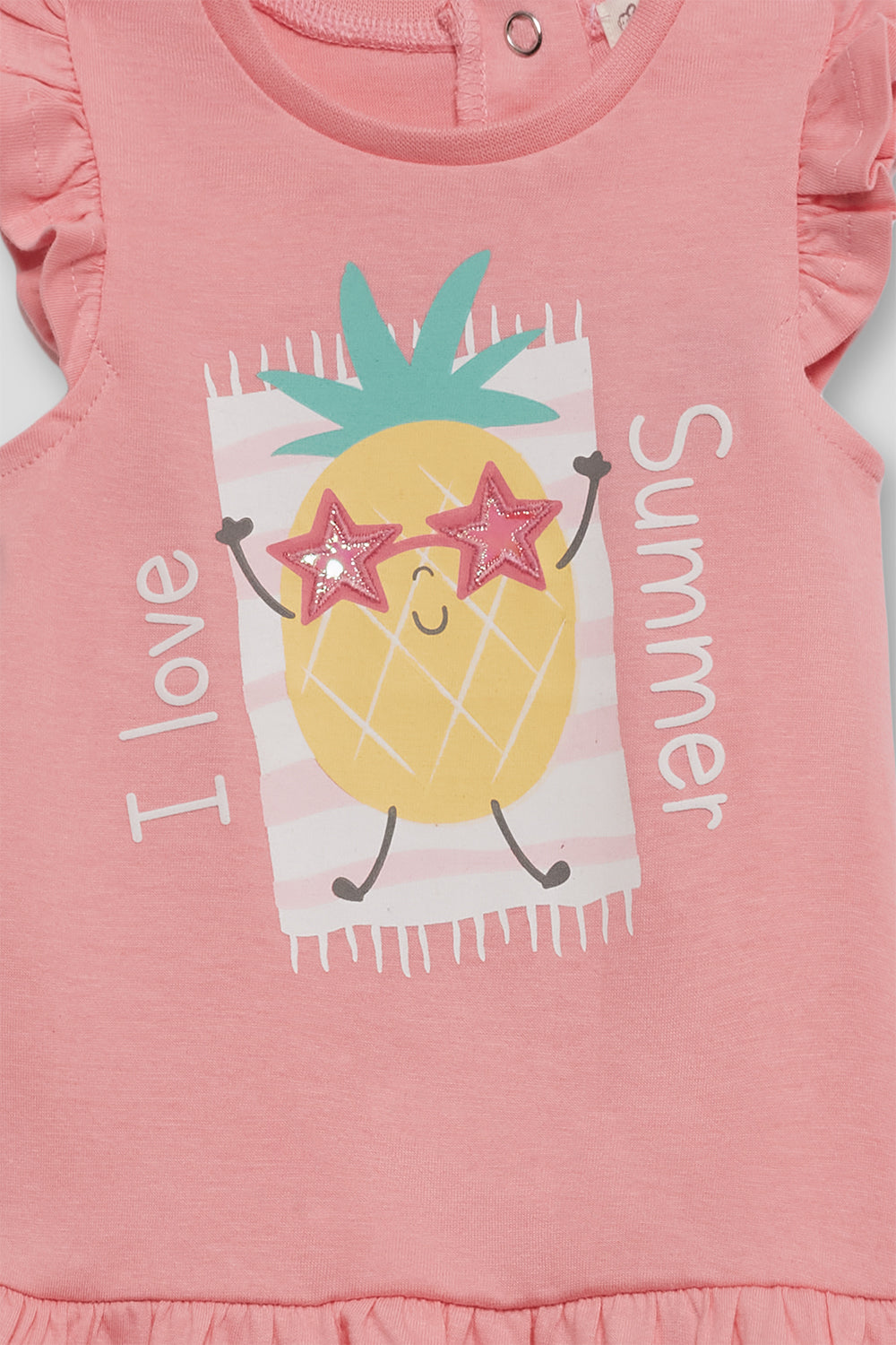 Vestido corto estampado pineapple