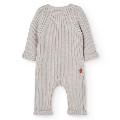 Pelele bebé punto Crudo