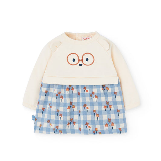 VESTIDO CRUDO CUADROS