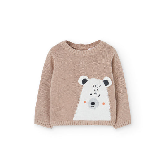 CONJUNTO PUNTO  BEIGE ANIMALITO