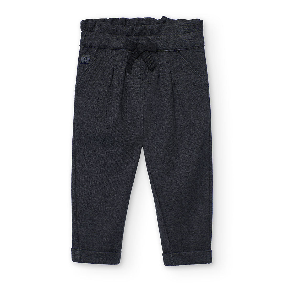 PANTALON PUNTO FRANELA GRIS OSCURO