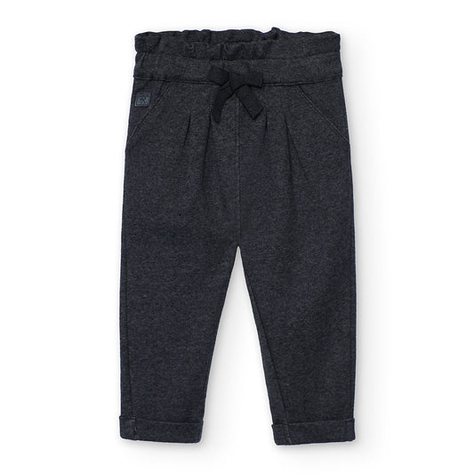 PANTALON PUNTO FRANELA GRIS OSCURO
