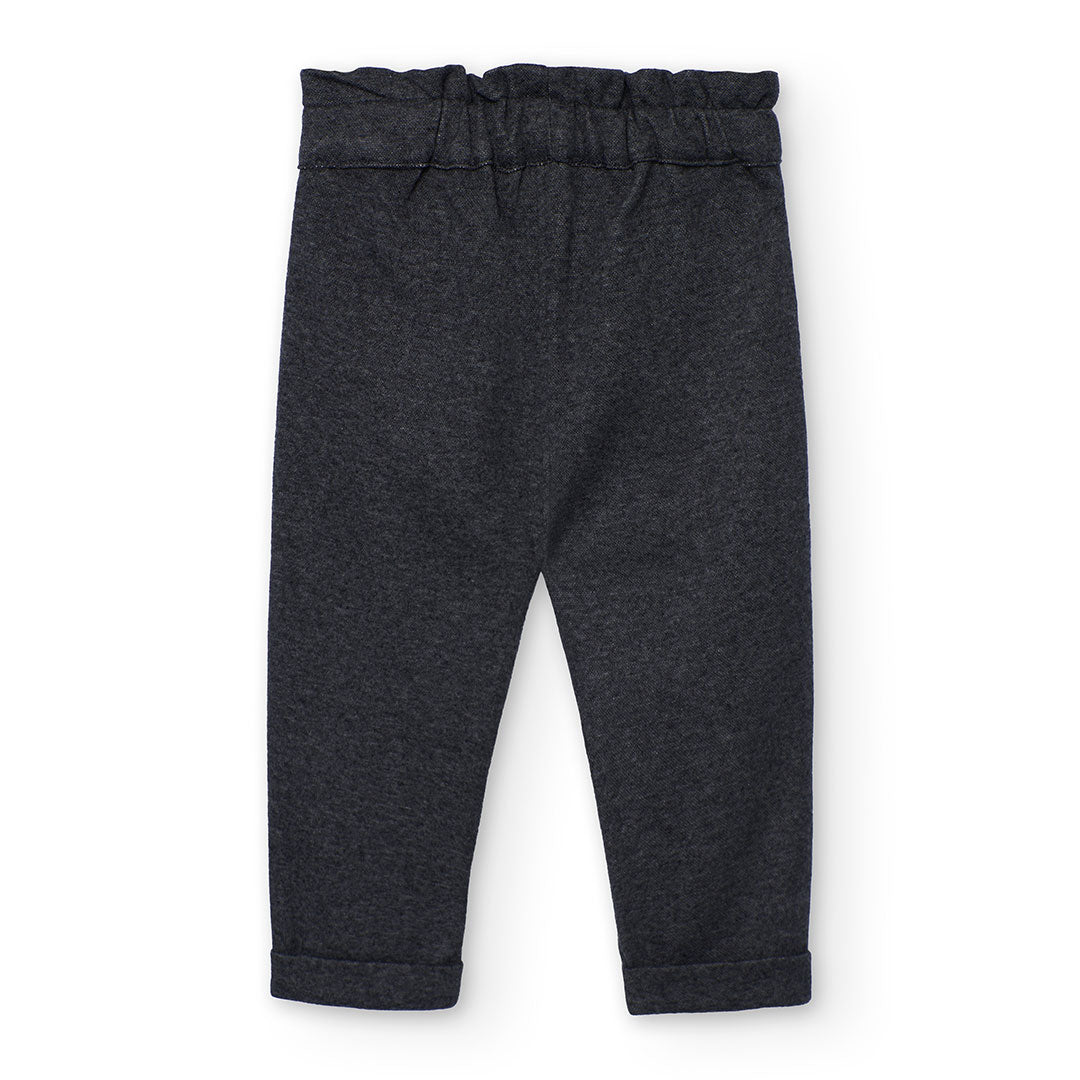 PANTALON PUNTO FRANELA GRIS OSCURO
