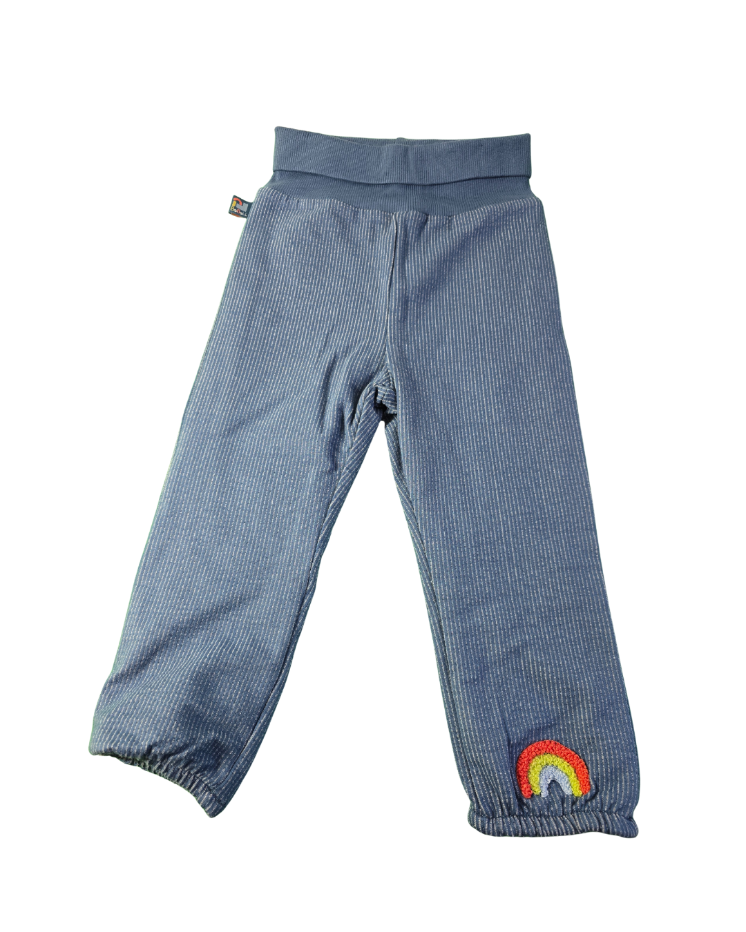 Conjunto pantalón rayas con conejito arcoiris